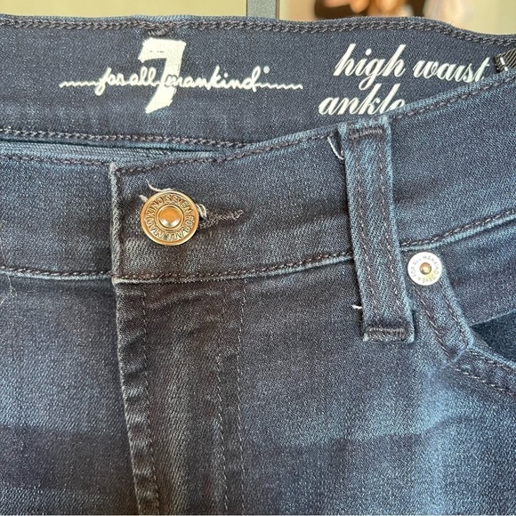 7 For All Mankind high waist  Ankle Givenevere Jeans size 31 - Picture 9 of 14